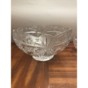 vintage scalloped chip dip bowels floral‎ bows